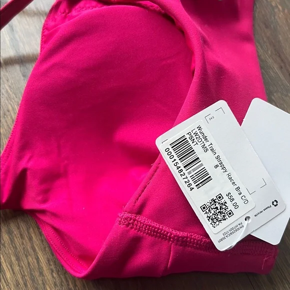 NWT lululemon Wunder Train Strappy Racet Bra C/D • 8 • Passionate - Picture 3 of 6